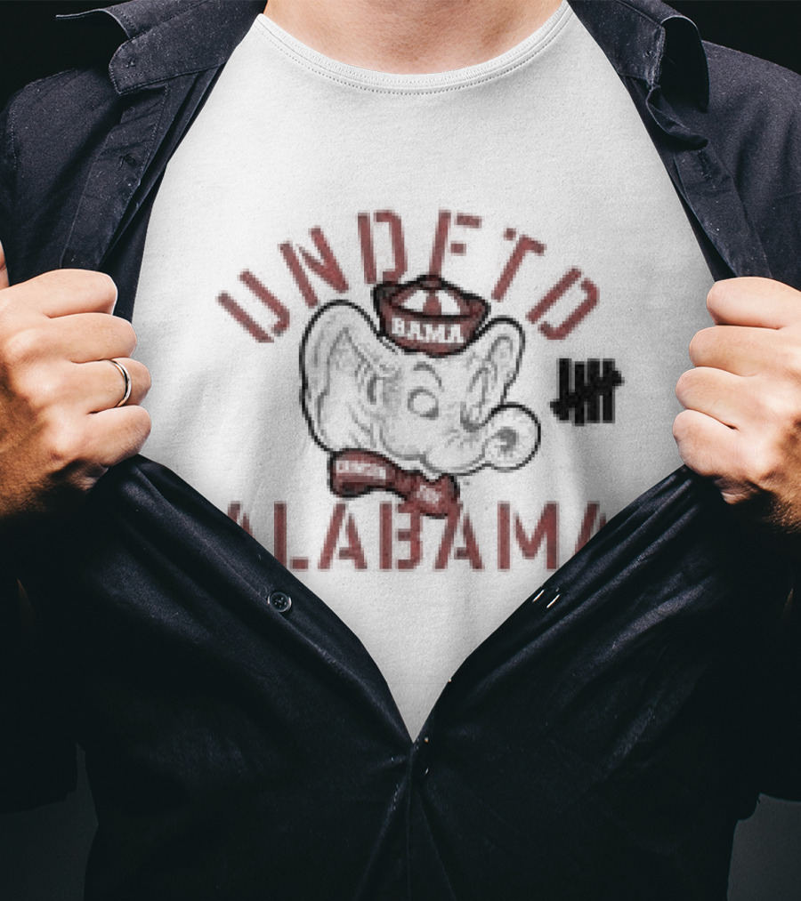 Undefeated Houndstooth Elephant Undefeated Alabama T-Shirt