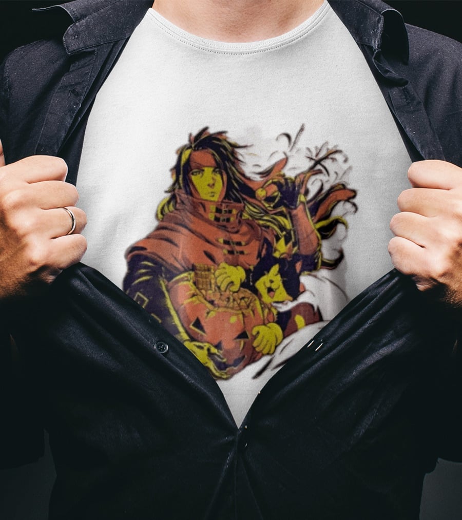 Vincent Valentine Cait Sith Halloween Pumpkin Final Fantasy T-Shirt