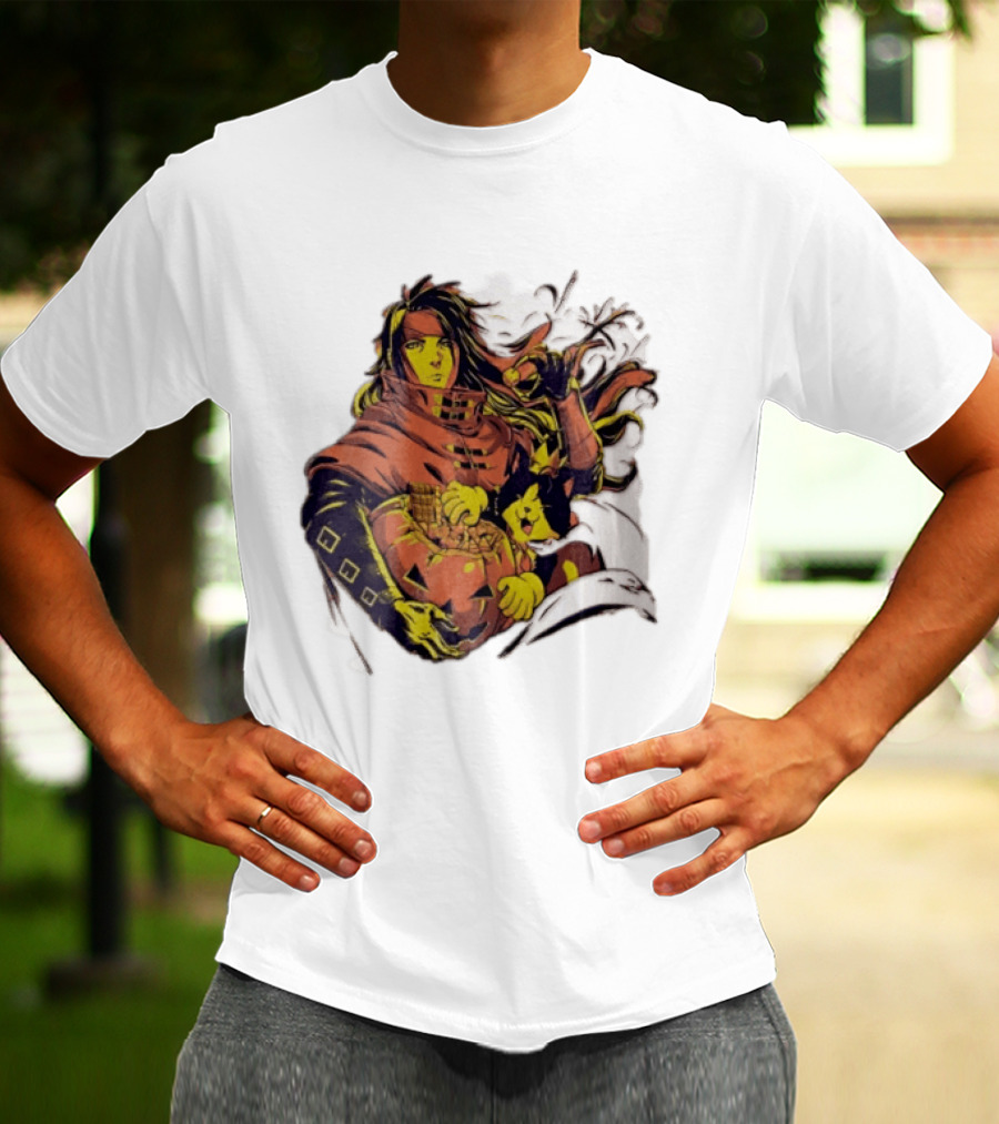 Vincent Valentine Cait Sith Halloween Pumpkin Final Fantasy T-Shirt