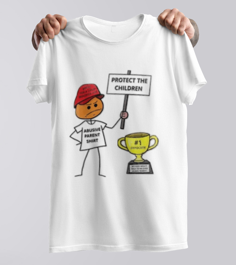Voted FOR A Child Molester HAT Protect THE Children Abusive Parent Hypocrite Trophy T-Shirt