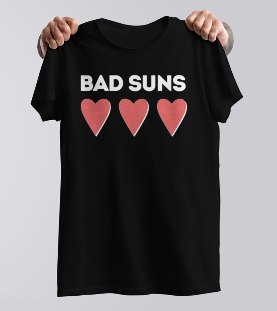 Bad Suns Three Hearts Band Merchandise Popular Music Group T-Shirt