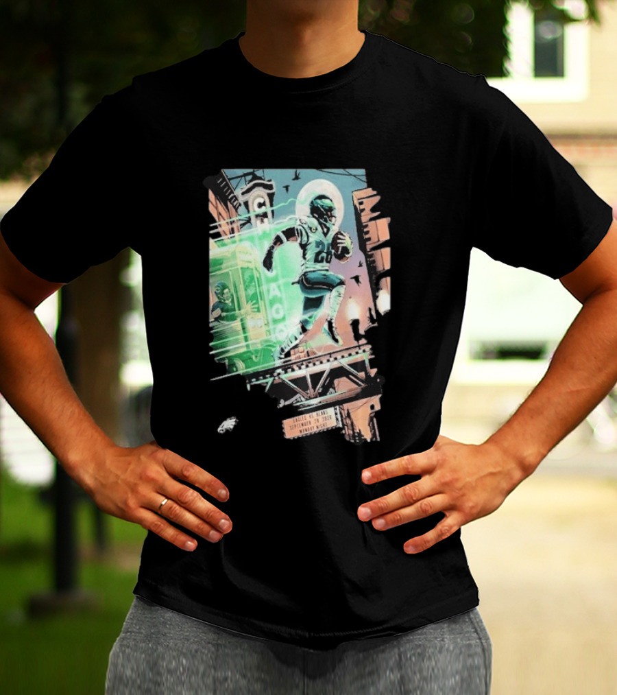 Chicago Bears Eagles Clash Philadelphia Skyline September 28 2026 Monday Night Football T-Shirt