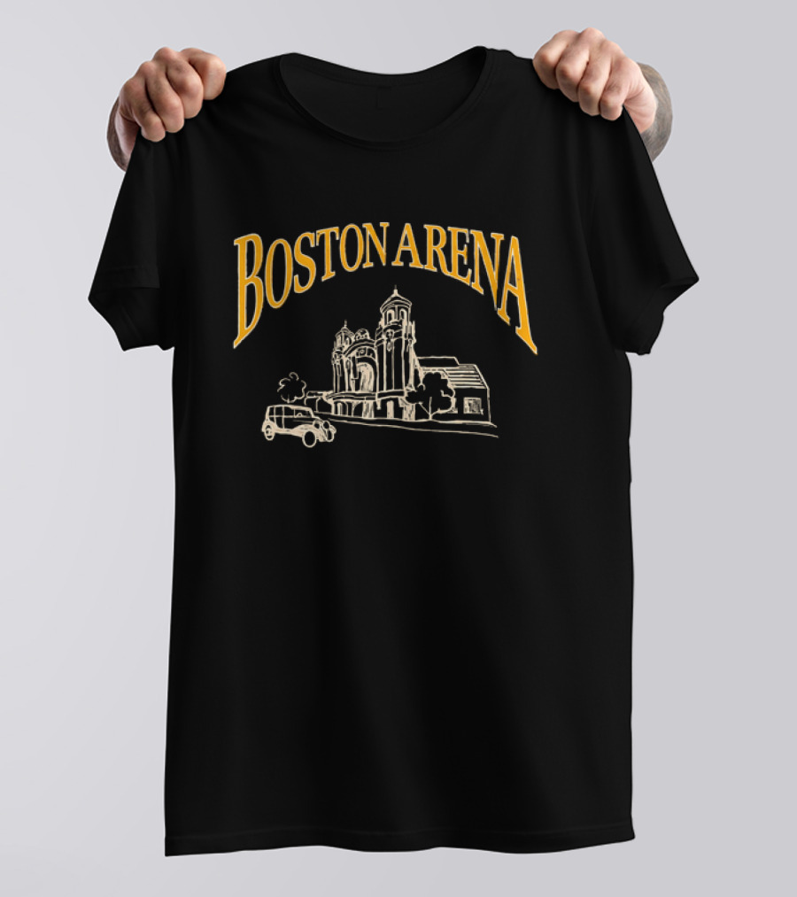 David Pastrnak Boston Arena Historic Venue Architecture T-Shirt