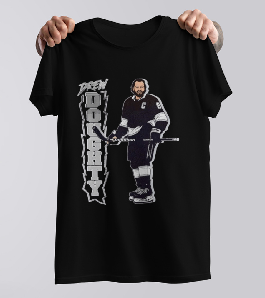 Drew Doughty Captain 8 Los Angeles Kings Hockey Vertical T-Shirt