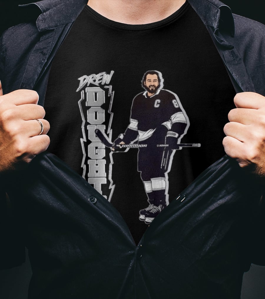 Drew Doughty Captain 8 Los Angeles Kings Hockey Vertical T-Shirt