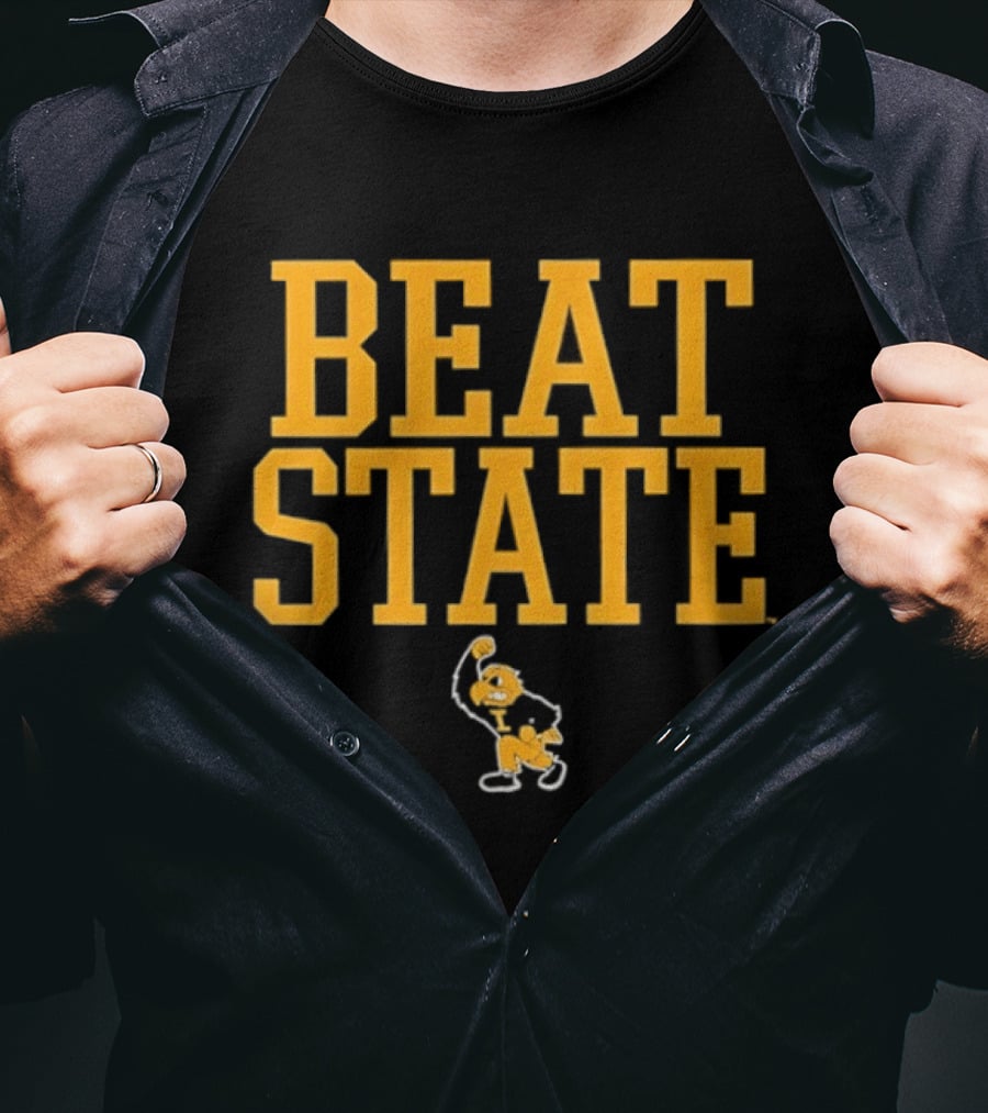 Iowa Hawkeyes Beat State Fighting NCAA 2026 T-Shirt
