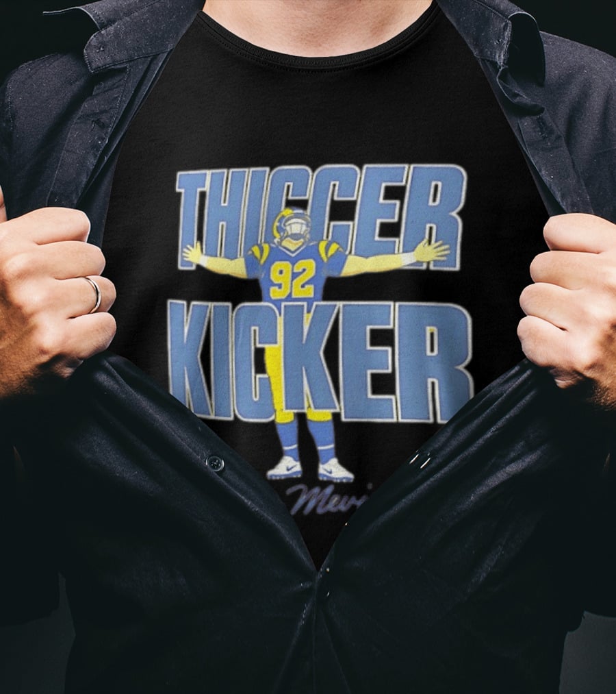 Harrison Mevis Thiccer Kicker 92 Los Angeles Rams T-Shirt