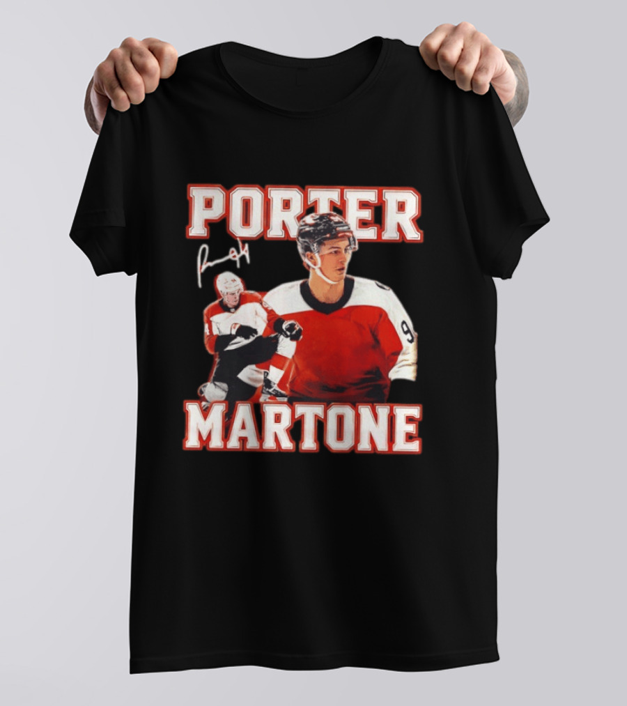 Porter Martone Philadelphia Flyers Hockey Player 9 Signature T-Shirt