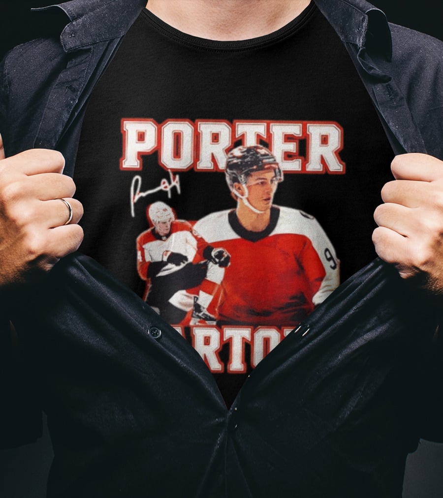 Porter Martone Philadelphia Flyers Hockey Player 9 Signature T-Shirt