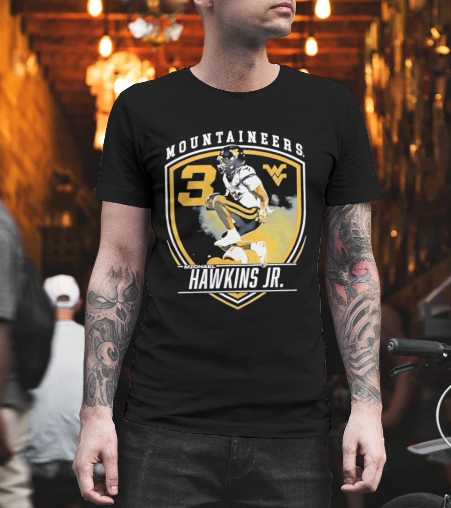 Mountaineers Hawkins Jr. 3 West Virginia WV T-Shirt