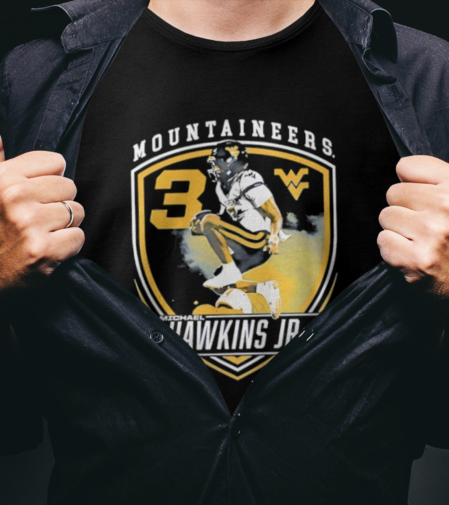 Mountaineers Hawkins Jr. 3 West Virginia WV T-Shirt