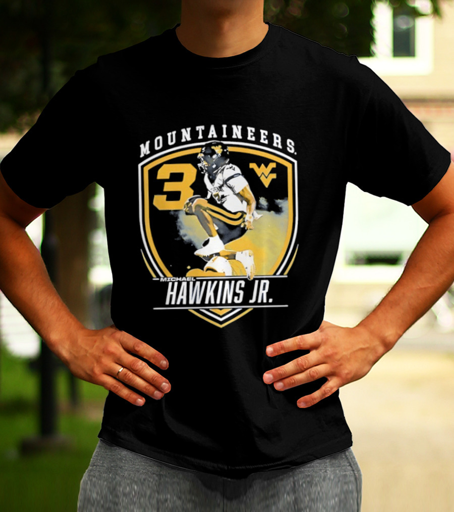 Mountaineers Hawkins Jr. 3 West Virginia WV T-Shirt