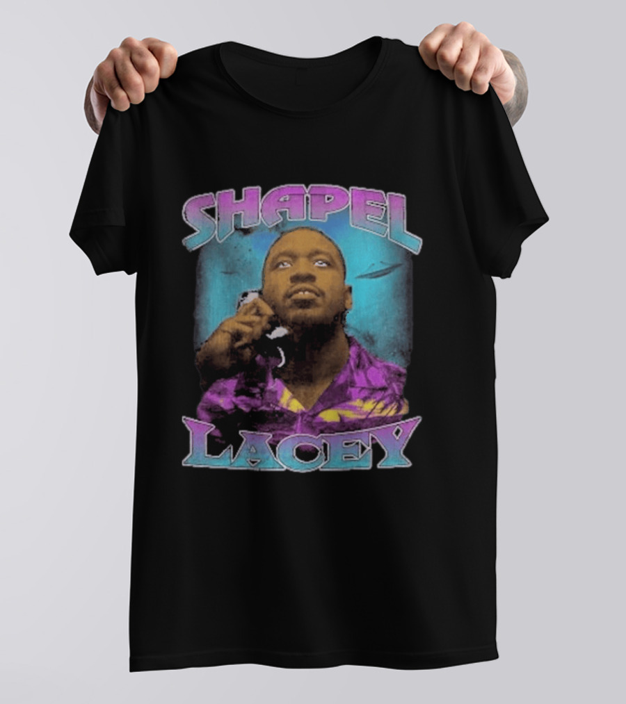 Shapel Lacey Vintage Style Purple Motif T-Shirt