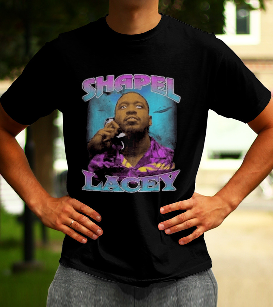 Shapel Lacey Vintage Style Purple Motif T-Shirt