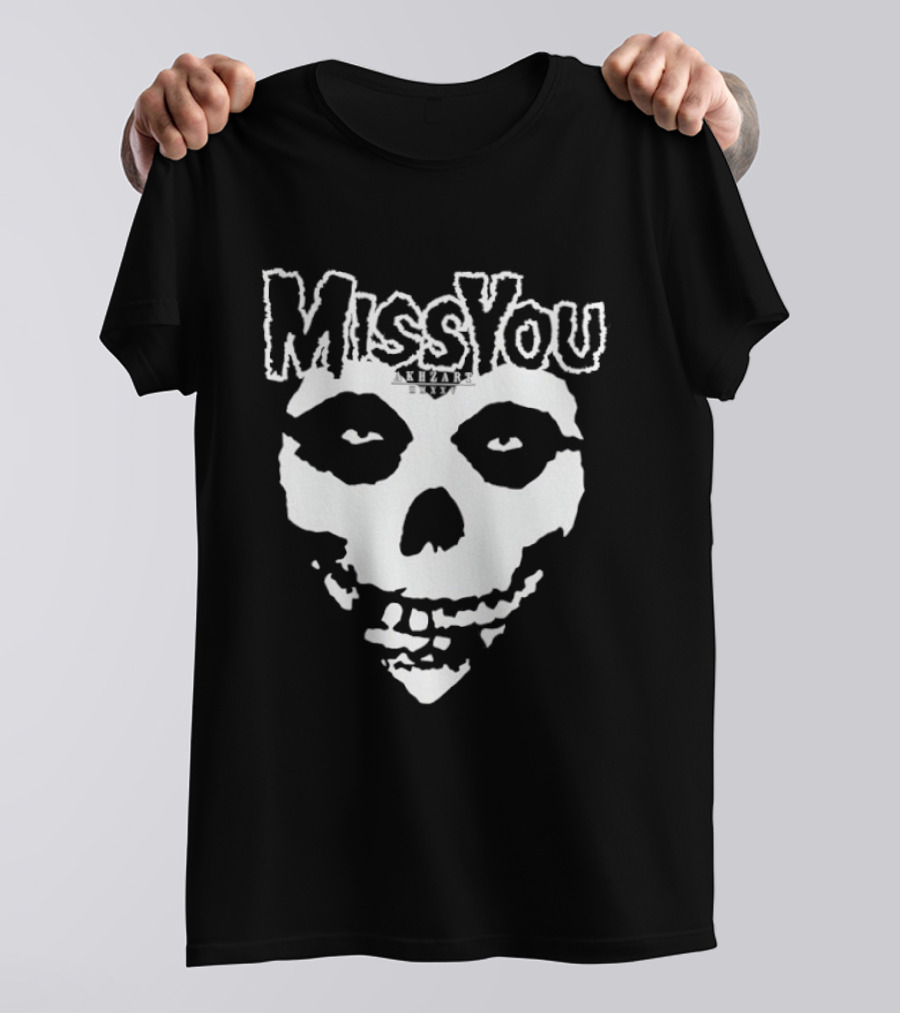 Miss You Skull Gothic Dark MMXXV Akhzart T-Shirt