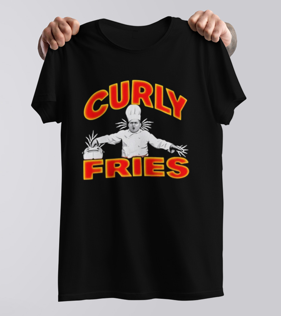 The Three Stooges Curly Fries Chef Character 90s Comedy T-Shirt