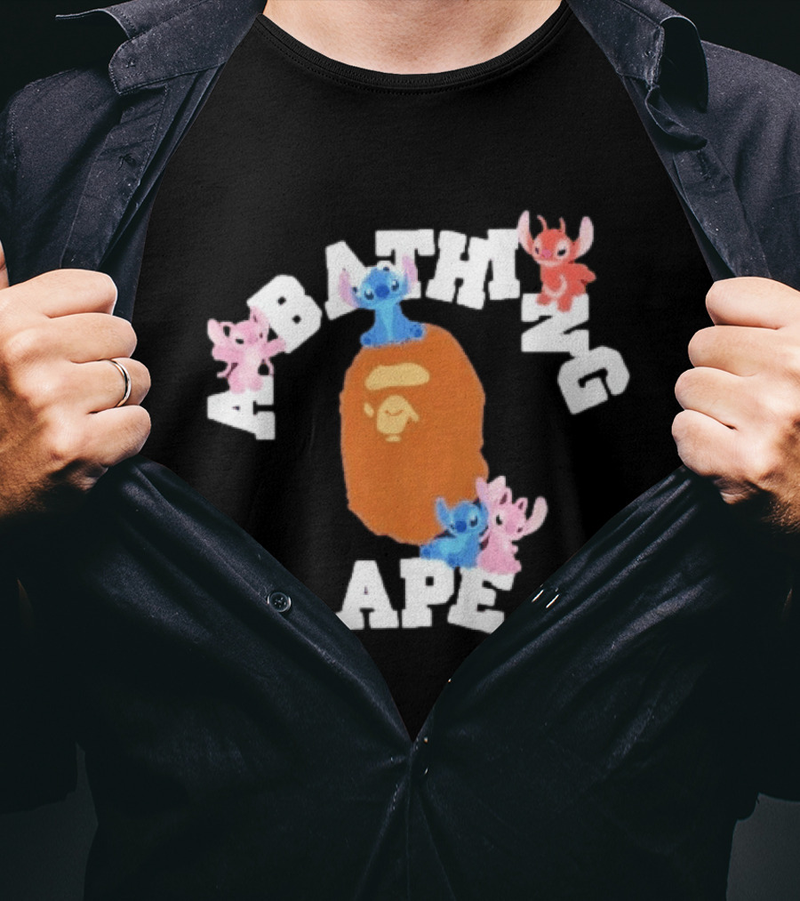 Original Bape A Bathing Ape Disney Stitch Collaboration T-Shirt
