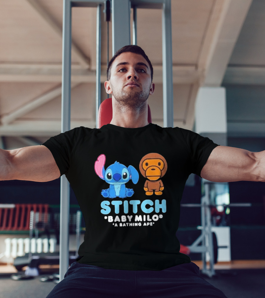 Bape X Disney Stitch Baby Milo A Bathing Ape Collab 2026 T-Shirt