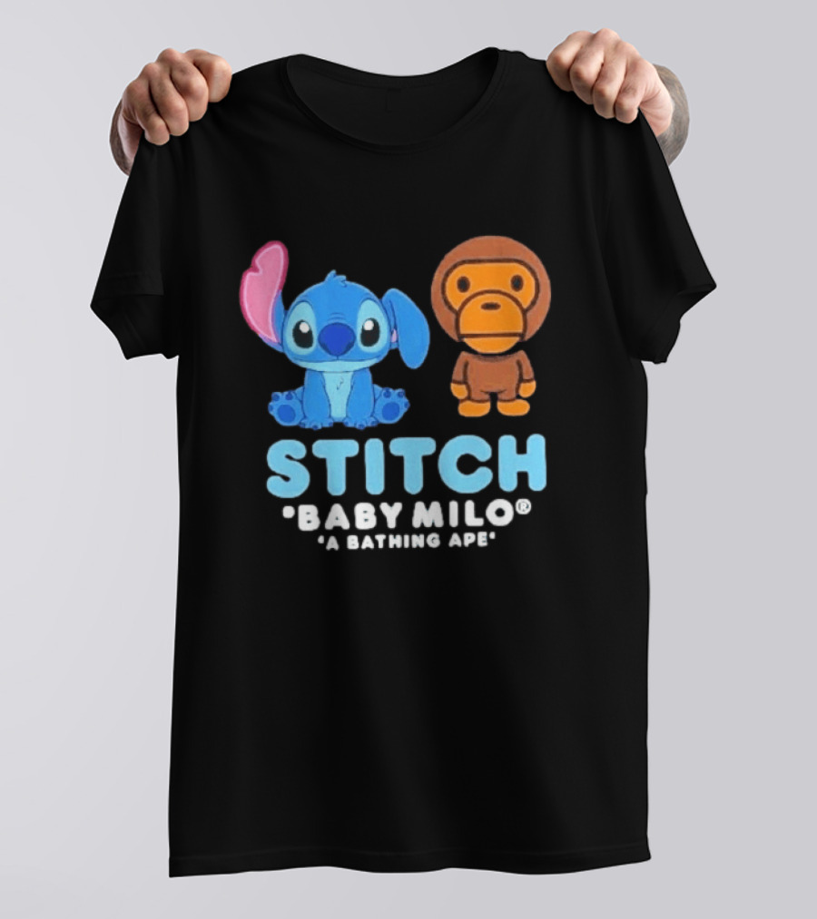 Bape X Disney Stitch Baby Milo A Bathing Ape Collab 2026 T-Shirt