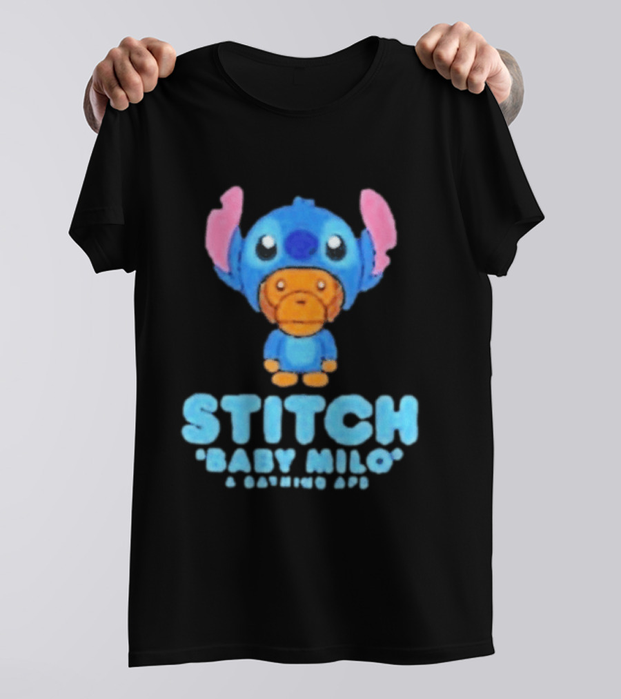Original Bape X Disney Stitch Baby Milo Collaboration 2026 T-Shirt