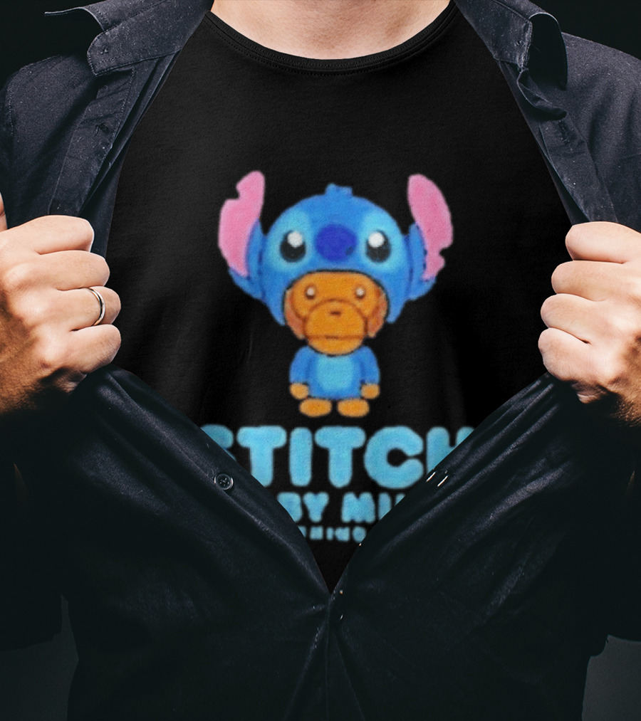 Original Bape X Disney Stitch Baby Milo Collaboration 2026 T-Shirt