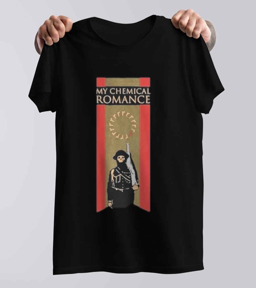 My Chemical Romance Soldier Marching Band Uniform Red Black Gold T-Shirt