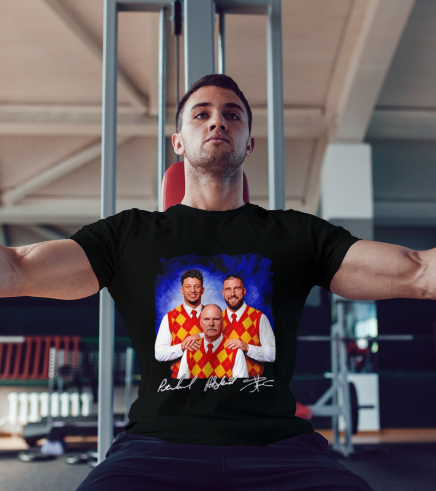 Patrick Mahomes Andy Reid Travis Kelce Kansas City Chiefs Step Brothers T-Shirt