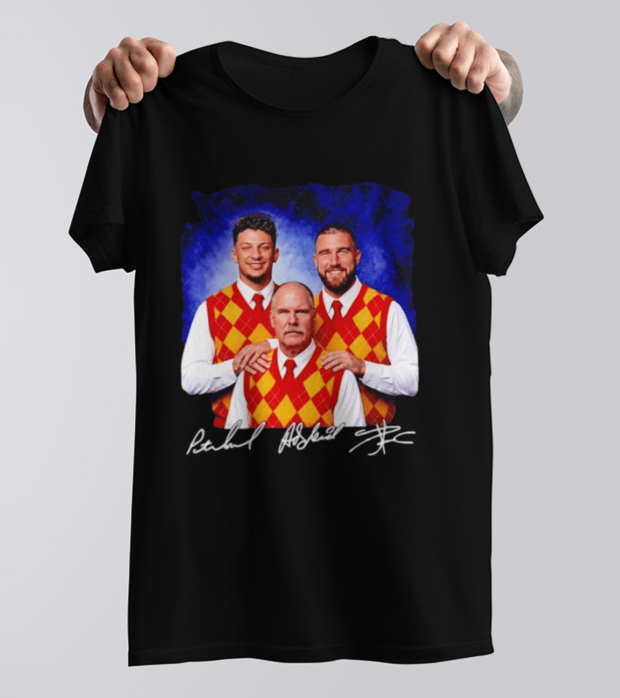 Patrick Mahomes Andy Reid Travis Kelce Kansas City Chiefs Step Brothers T-Shirt