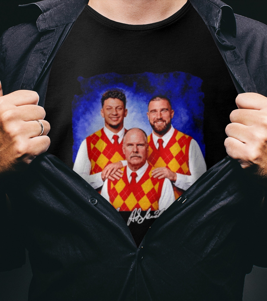 Patrick Mahomes Andy Reid Travis Kelce Kansas City Chiefs Step Brothers T-Shirt