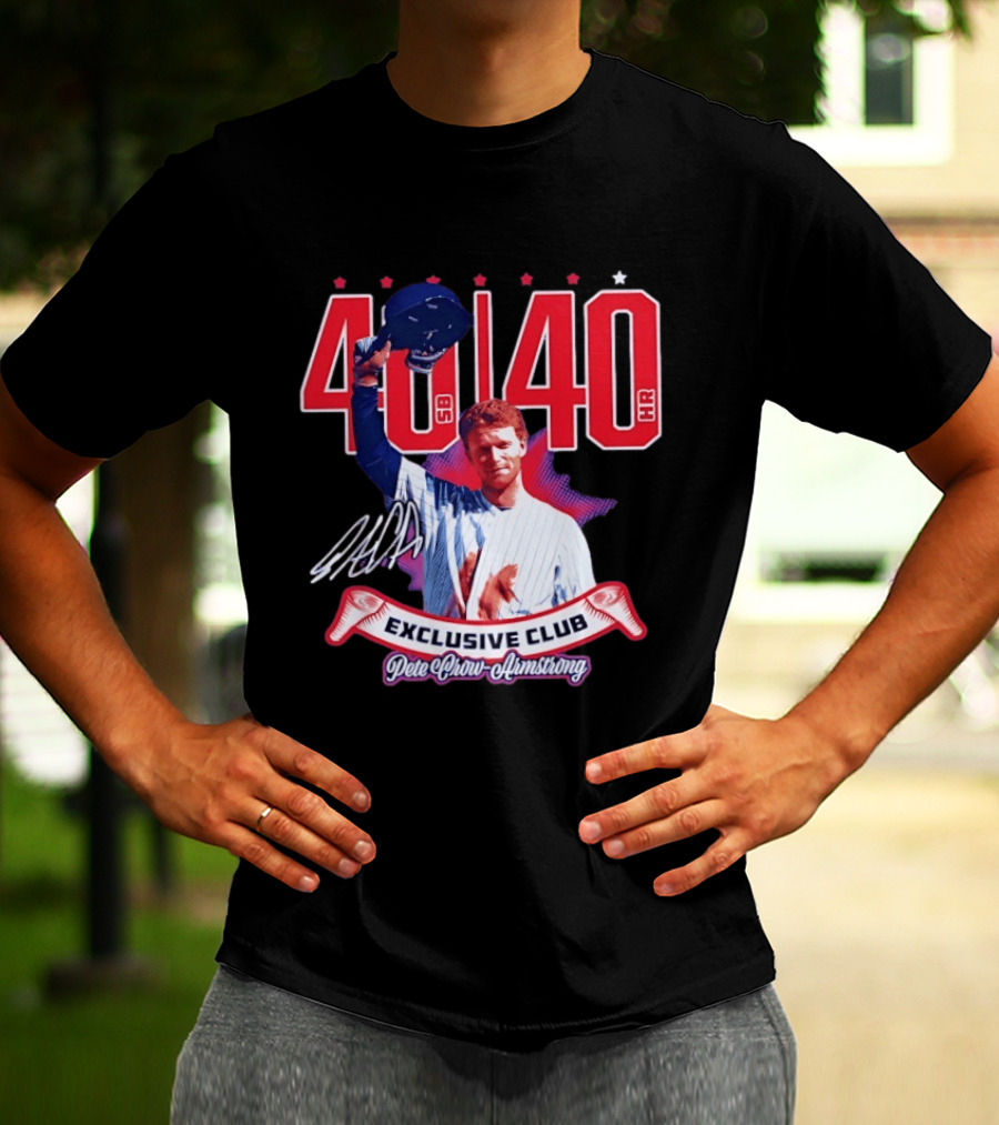 40 40 Club Curtain Call Pete Crow Armstrong Exclusive Chicago Cubs T-Shirt