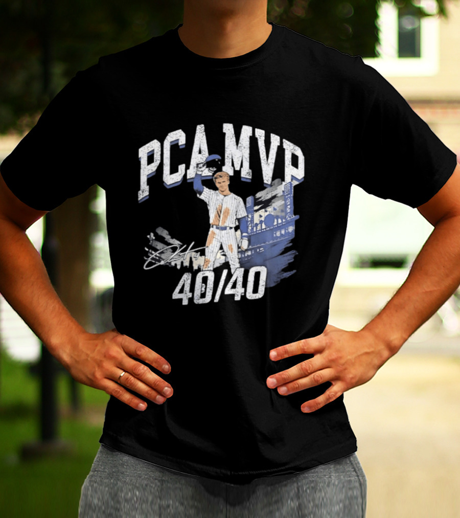 PCA MVP Pete Crow Armstrong Chicago Cubs 40 40 Club T-Shirt