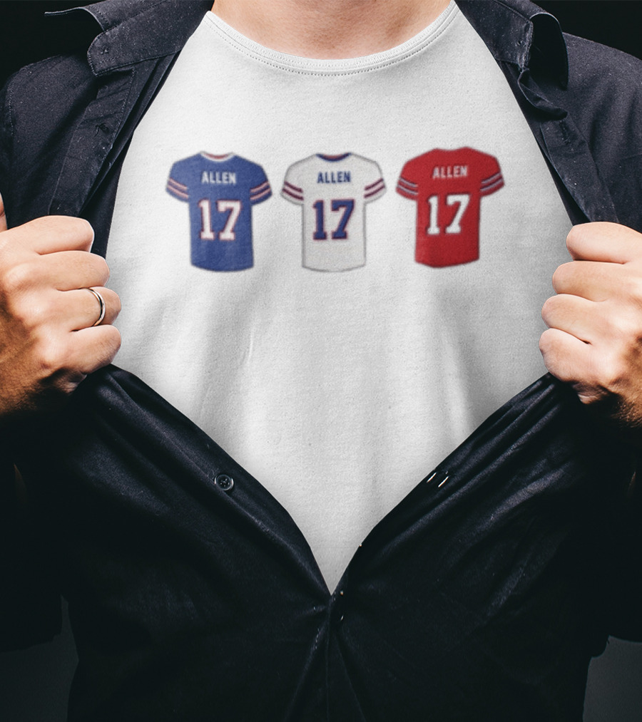 Allen Jerseys Buffalo 17 Football T-Shirt