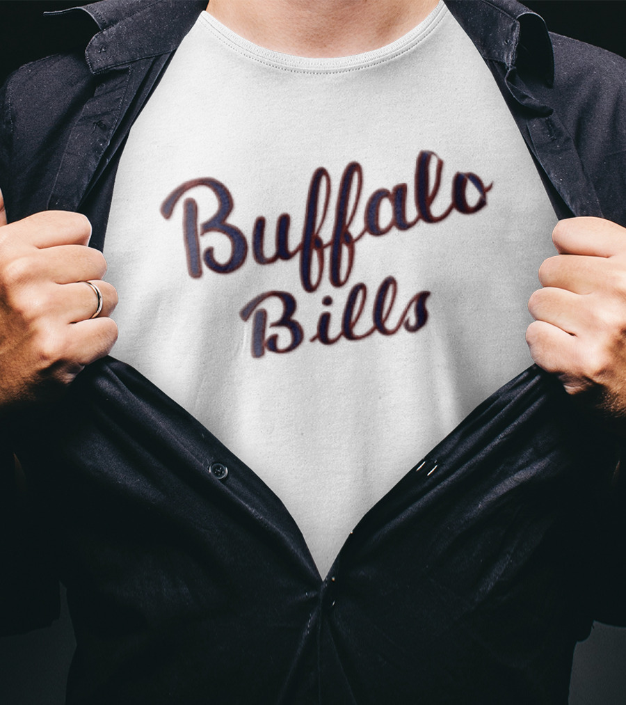 Buffalo Bills Script Text NFL Team Merchandise T-Shirt