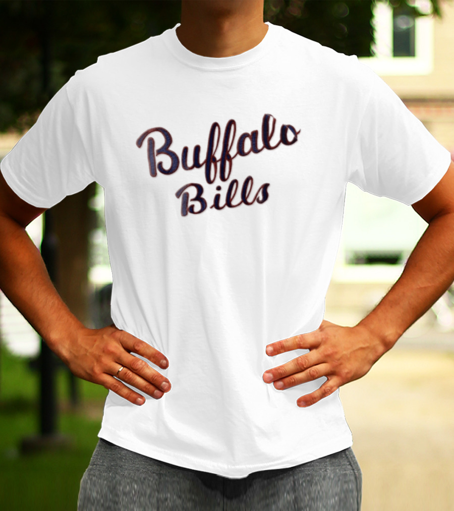 Buffalo Bills Script Text NFL Team Merchandise T-Shirt