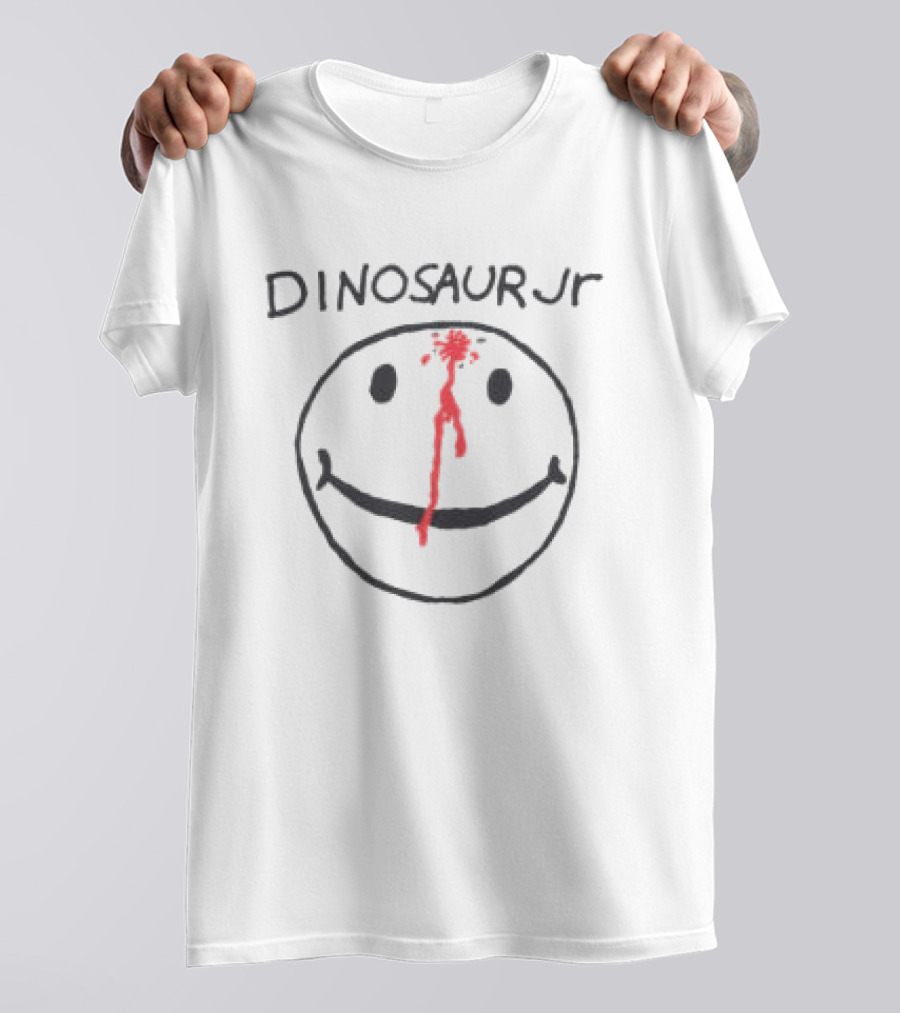 Dinosaur Jr. Smiley Face With Red Paint By Carpetco Store T-Shirt