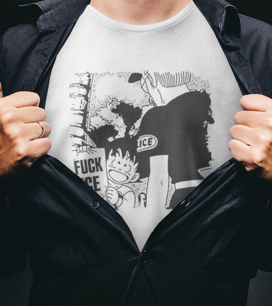 Calvin Inspired Activism Fuck Ice Protest Cartoon Social Justice T-Shirt