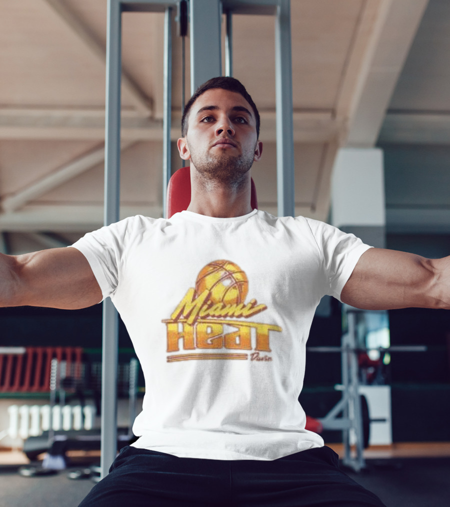 Miami Heat Store Court Culture X Duvin Sundown Vintage Basketball T-Shirt