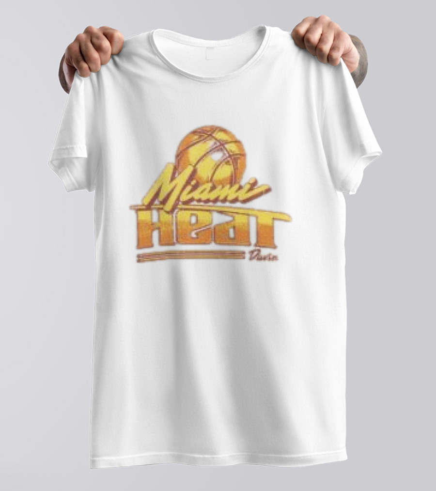 Miami Heat Store Court Culture X Duvin Sundown Vintage Basketball T-Shirt