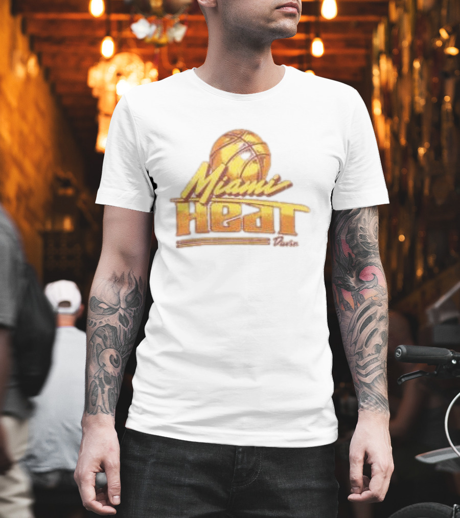 Miami Heat Store Court Culture X Duvin Sundown Vintage Basketball T-Shirt