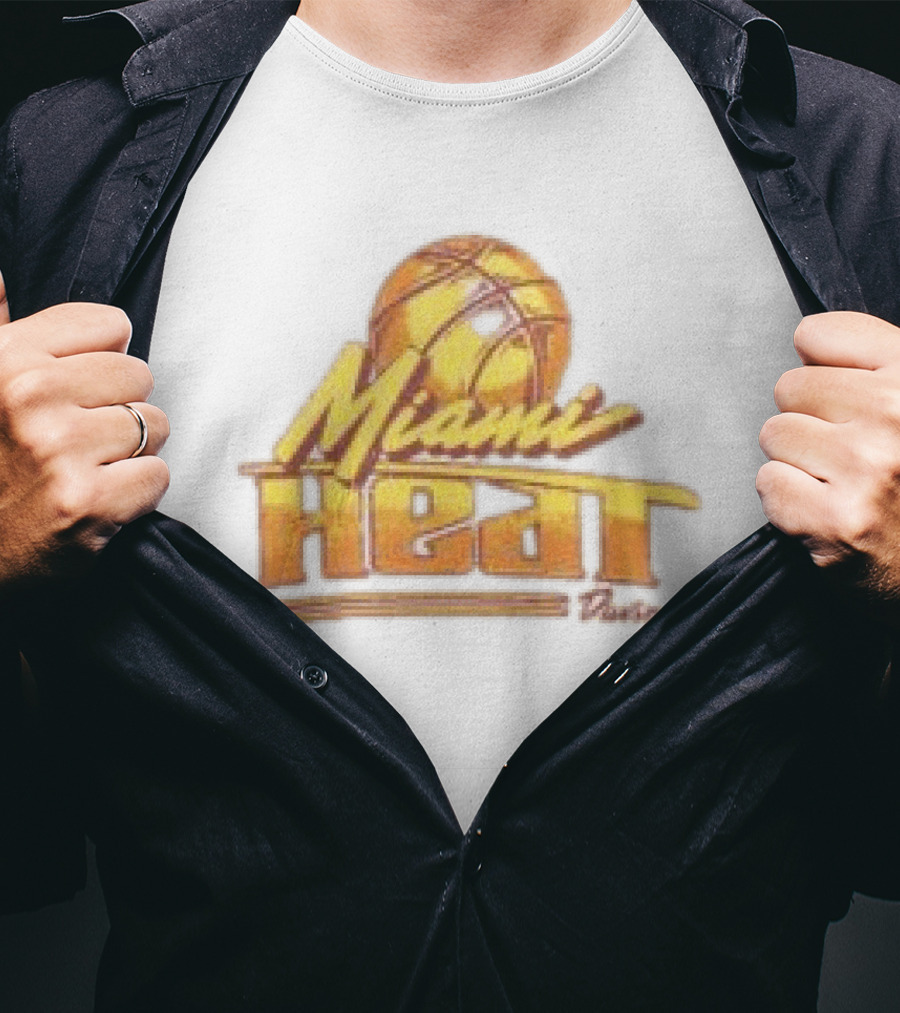 Miami Heat Store Court Culture X Duvin Sundown Vintage Basketball T-Shirt