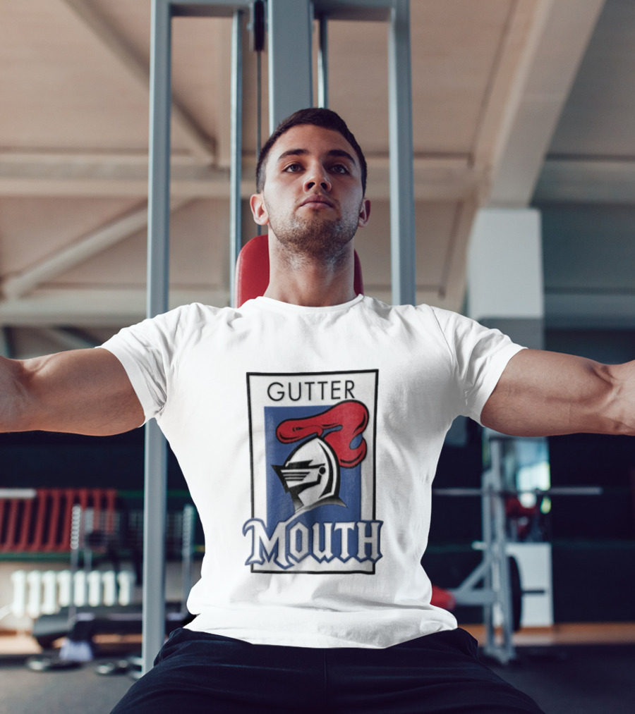 Gutter Mouth Knight Helmet Red Plume T-Shirt