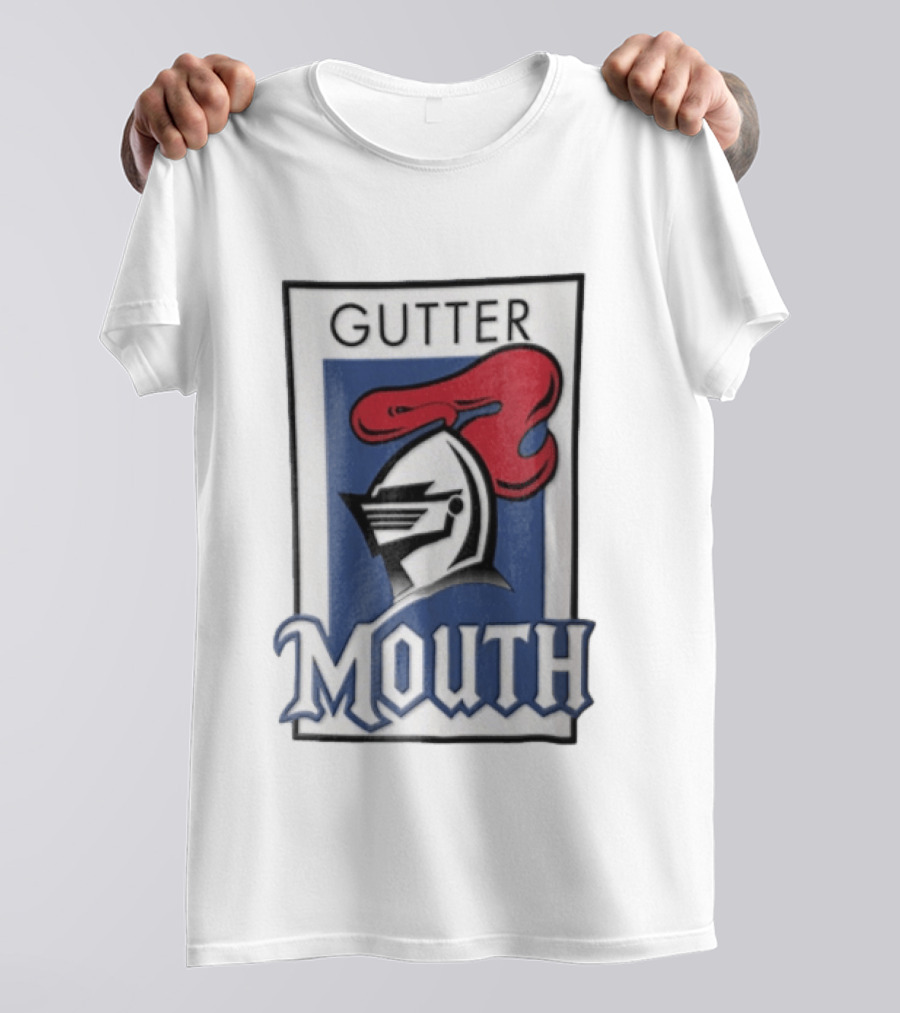 Gutter Mouth Knight Helmet Red Plume T-Shirt