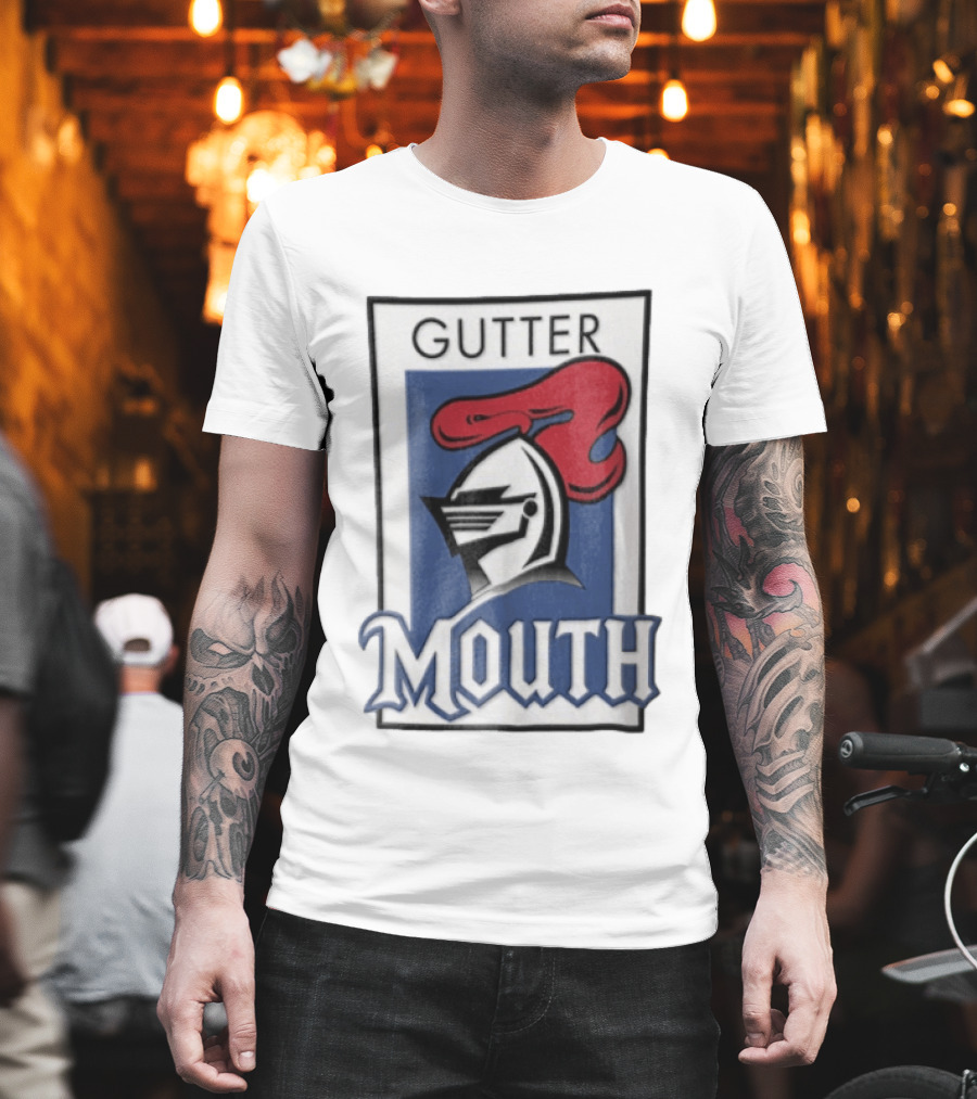 Gutter Mouth Knight Helmet Red Plume T-Shirt