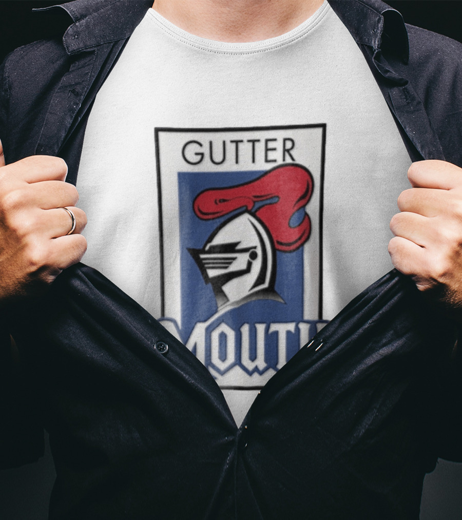 Gutter Mouth Knight Helmet Red Plume T-Shirt