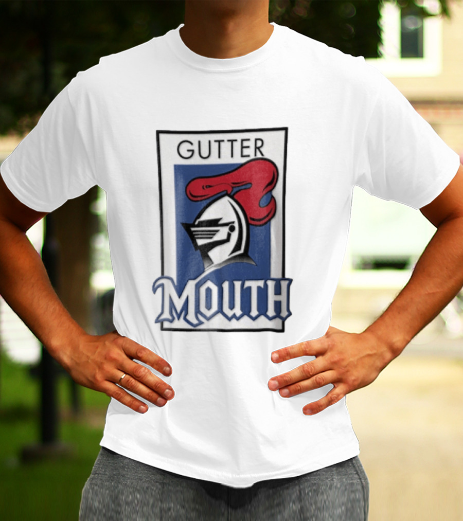 Gutter Mouth Knight Helmet Red Plume T-Shirt
