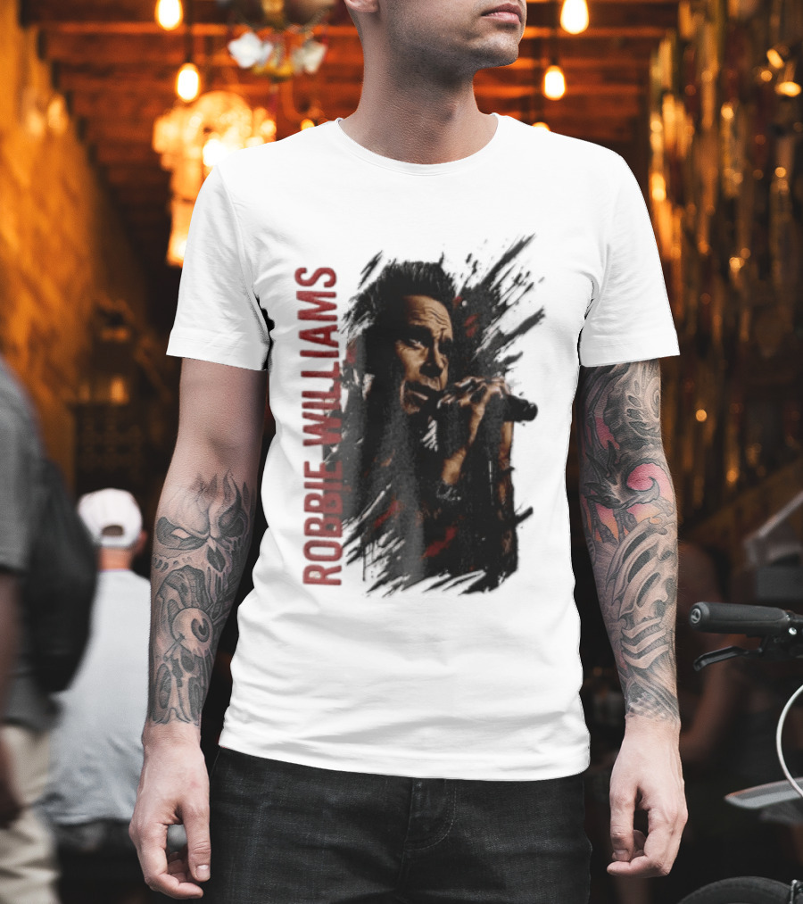 Robbie Williams Britpop Australia New Zealand 2026 Tour Concert Singer T-Shirt