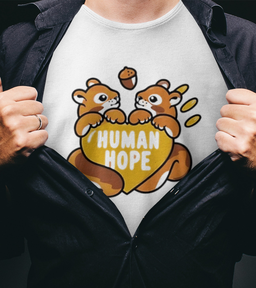 Human Hope J HOPE X Human Made Season 2 Squirrels Heart Acorn T-Shirt