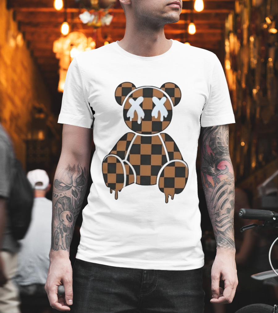 Jamie Foxx Jimmy Kimmel Live Checkered X Eyes Dripping Teddy Bear T-Shirt