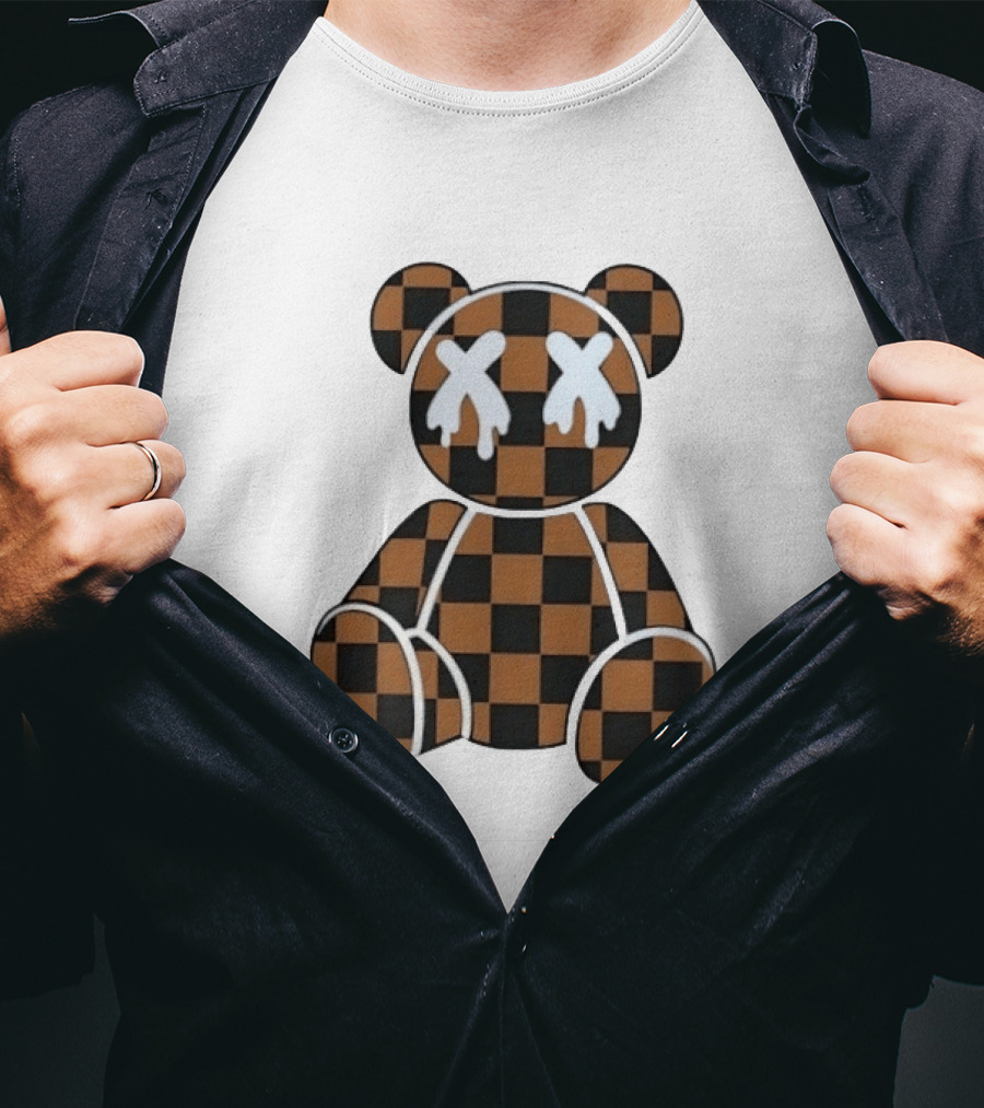 Jamie Foxx Jimmy Kimmel Live Checkered X Eyes Dripping Teddy Bear T-Shirt