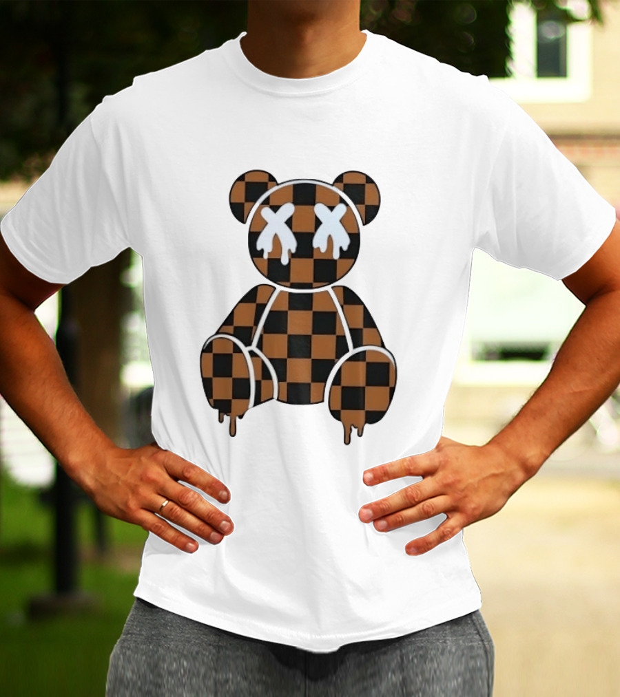 Jamie Foxx Jimmy Kimmel Live Checkered X Eyes Dripping Teddy Bear T-Shirt